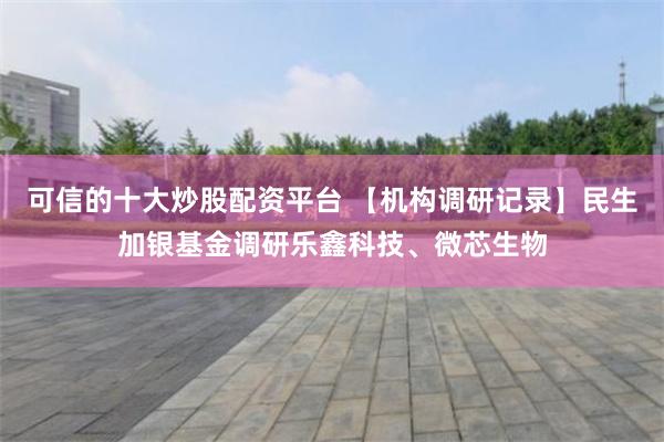 可信的十大炒股配资平台 【机构调研记录】民生加银基金调研乐鑫科技、微芯生物